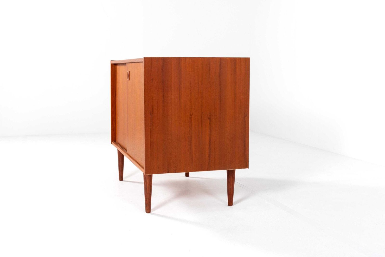 photo for sale Mid Century Swedish Teak Sliding Door Cabinet, 1960s