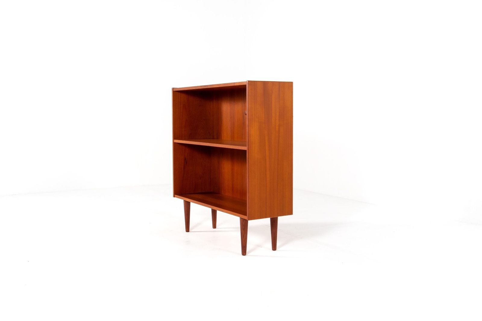 Mid Century Danish Teak Bookcase Cabinet, 1960s Scandinavian Open Shelf Storage photo buy