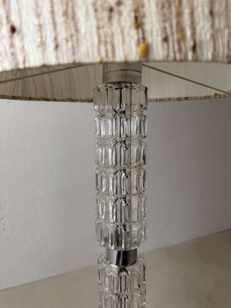Vintage Design Vloerlamp Richard Essig Glas Chroom Sixties photo for sale