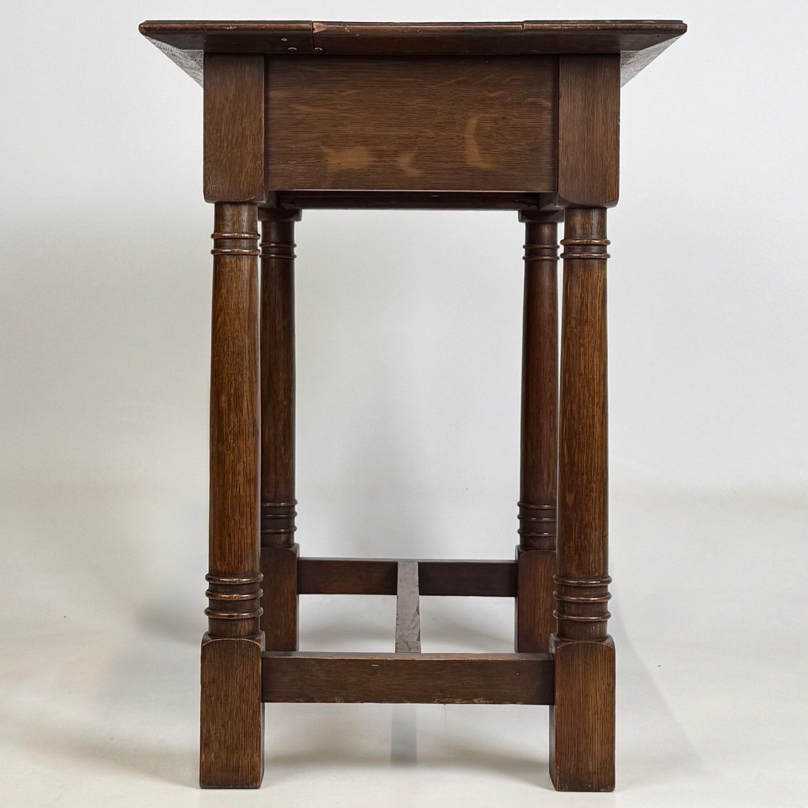 Antique 20th Century Art Nouveau Style Side Table In Oak ( Af 5634 ) photo for sale