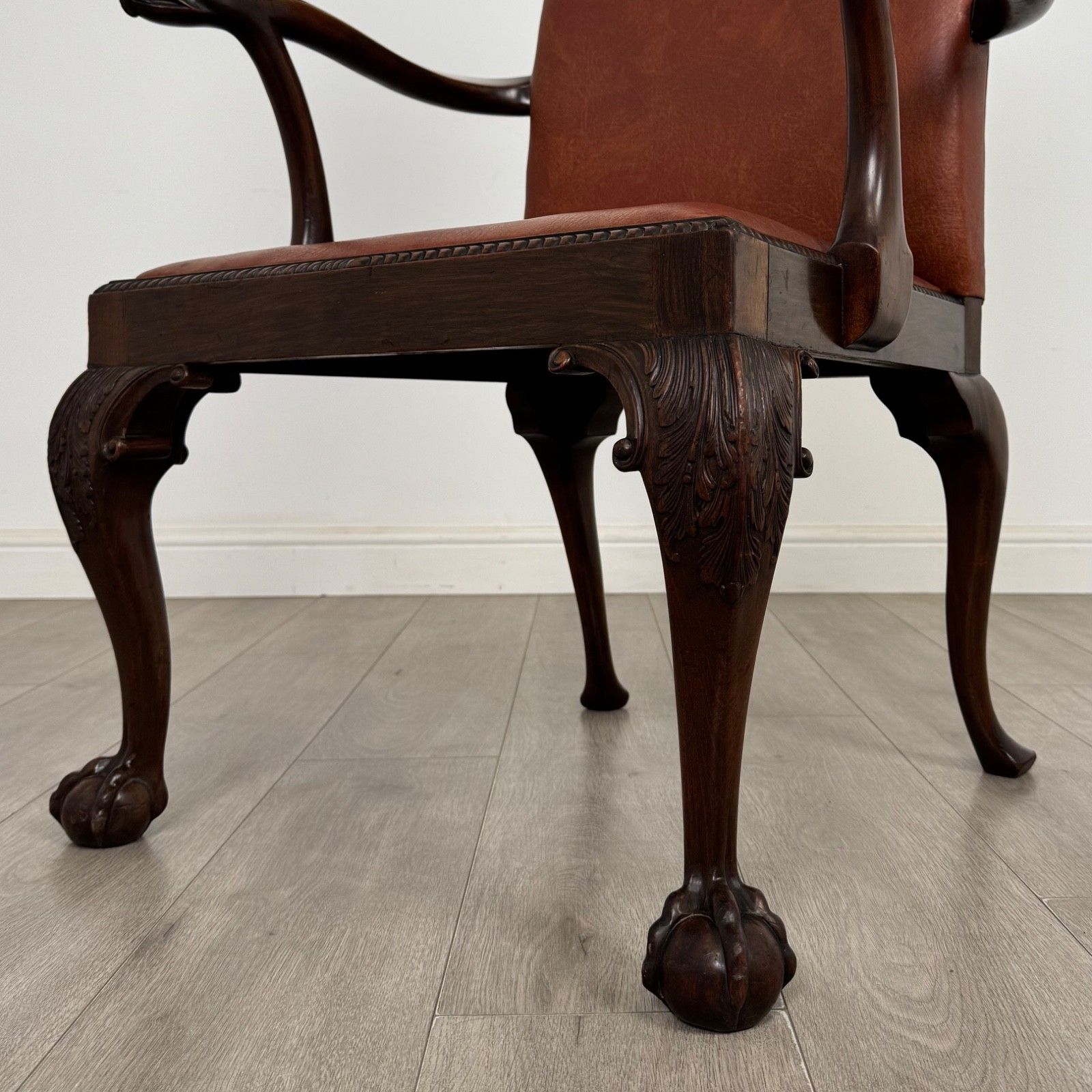 Furniture Antique 19th Century Open Armchair In Mahogany ( Af 5600 ) photo