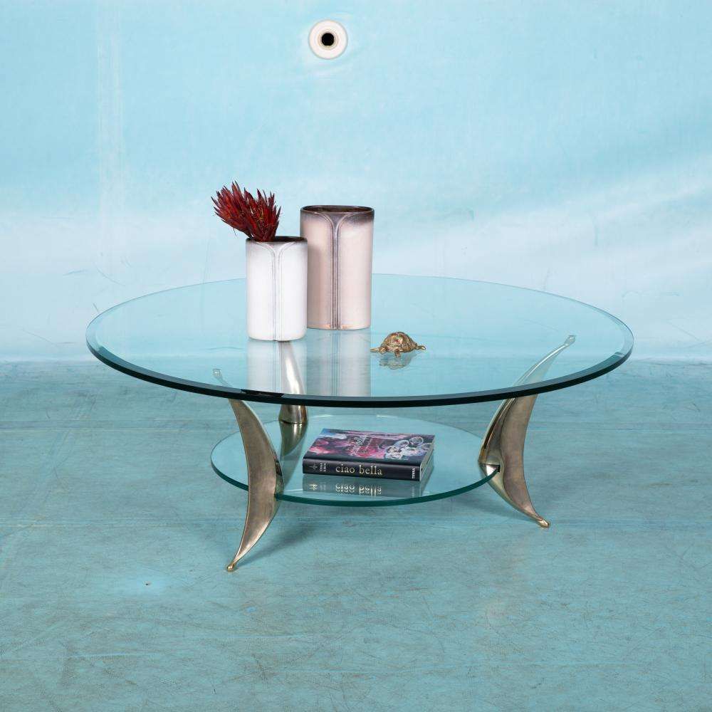 Space Age Italiaans Design Salontafel – Messing Salontafel photo for sale