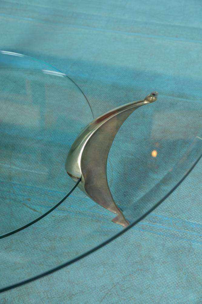 Space Age Italiaans Design Salontafel – Messing Salontafel photo Meubels