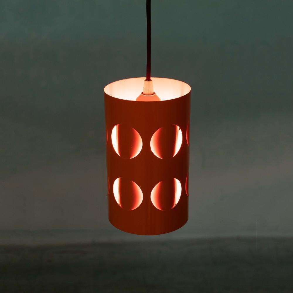 Space Age Jaren '70 Hanglamp – Oranje Vintage Hanglamp photo for sale