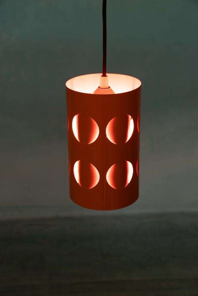 photo for sale Space Age Jaren '70 Hanglamp – Oranje Vintage Hanglamp