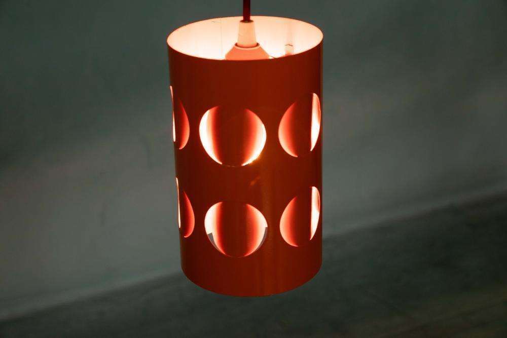 photo vinterior Space Age Jaren '70 Hanglamp – Oranje Vintage Hanglamp