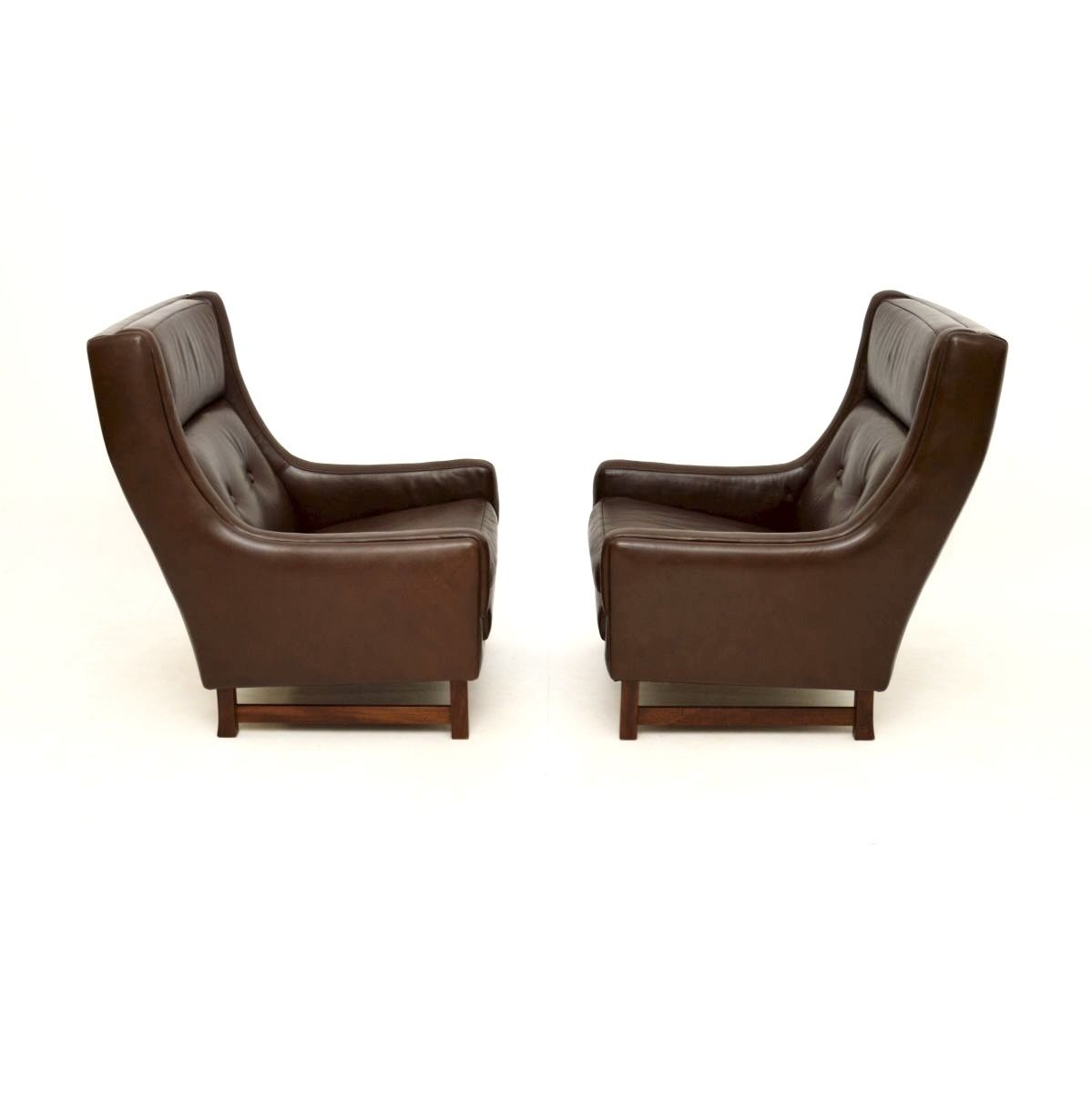 Pair Of Vintage Leather Armchairs By Torbjorn Afdal For Bruksbo photo Furniture