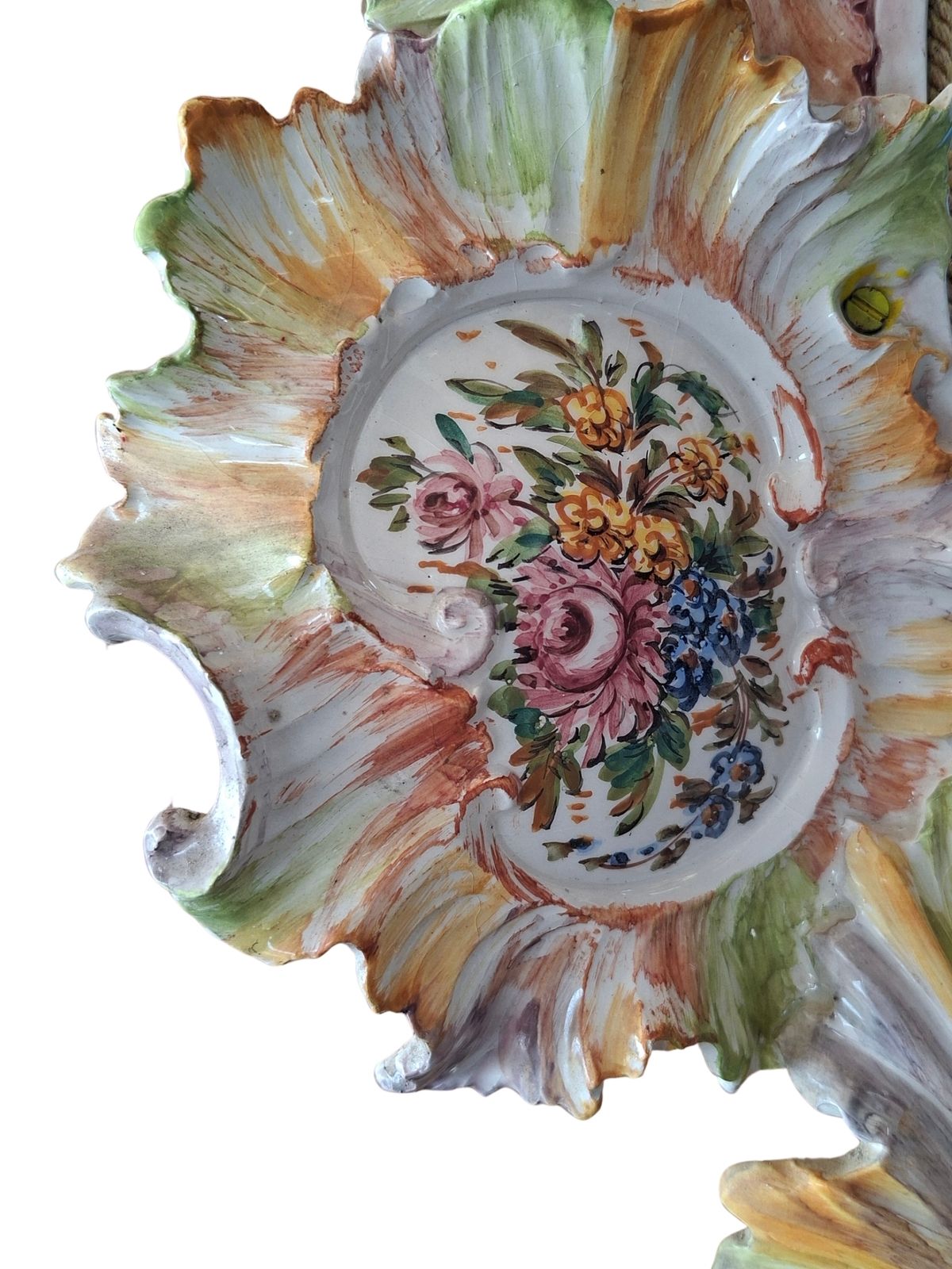 photo furniture Magnifica Specchiera D’arte In Ceramica Policroma – Maria Pegoraro Per Riccardo Capuzzo Bassano – 1950