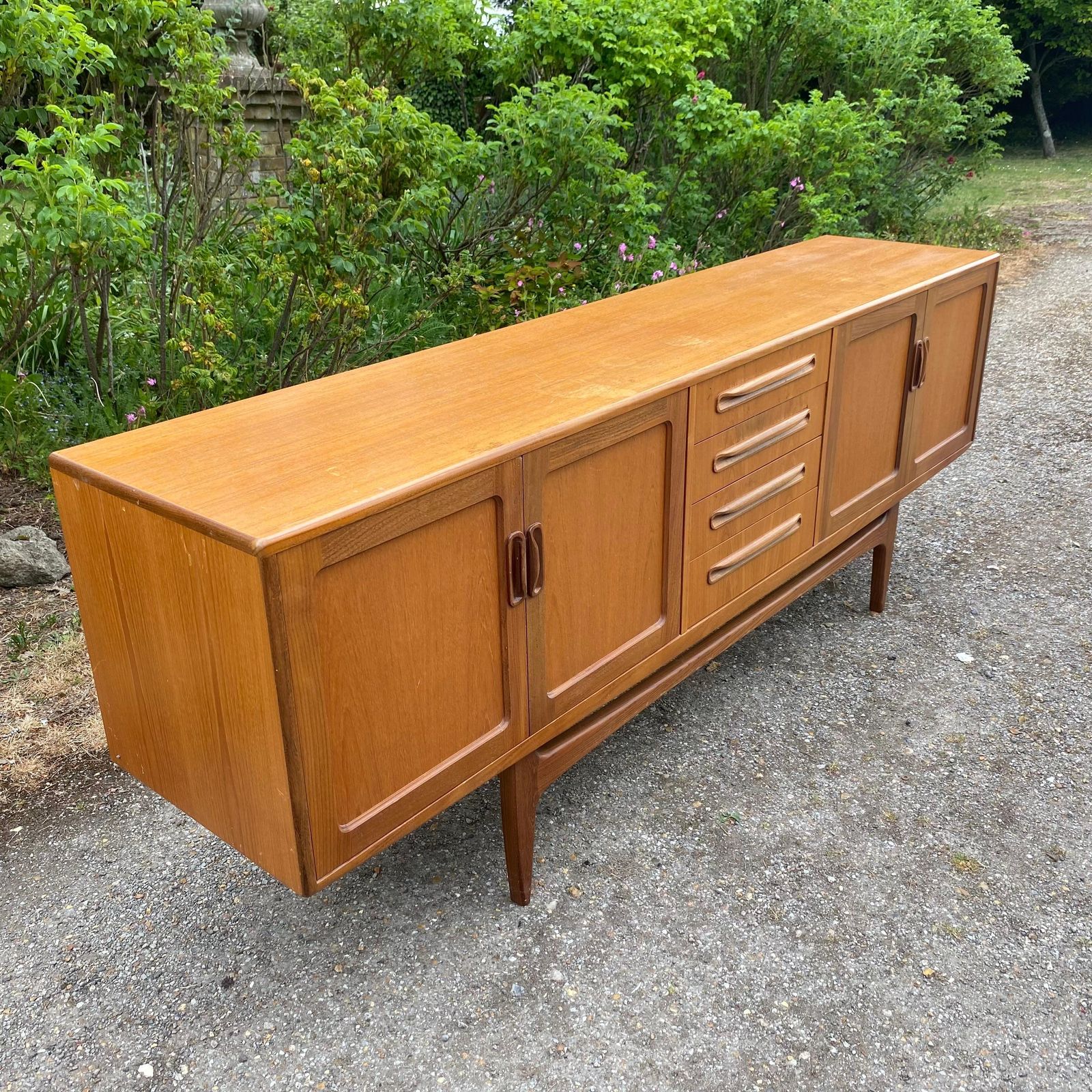 Matched Pair Of G Plan Mid Century Modern Blonde Fresco Sideboards By Gomme photo Furniture