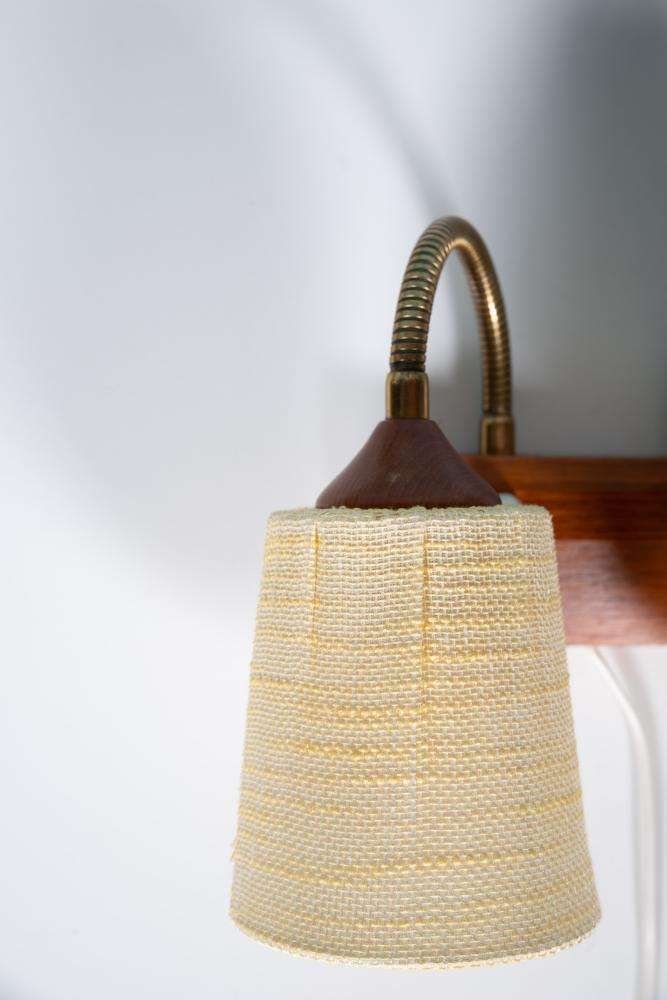 Vintage Teak Wall Lamp Bedside Wall Lamp Sweden 60s photo vinterior