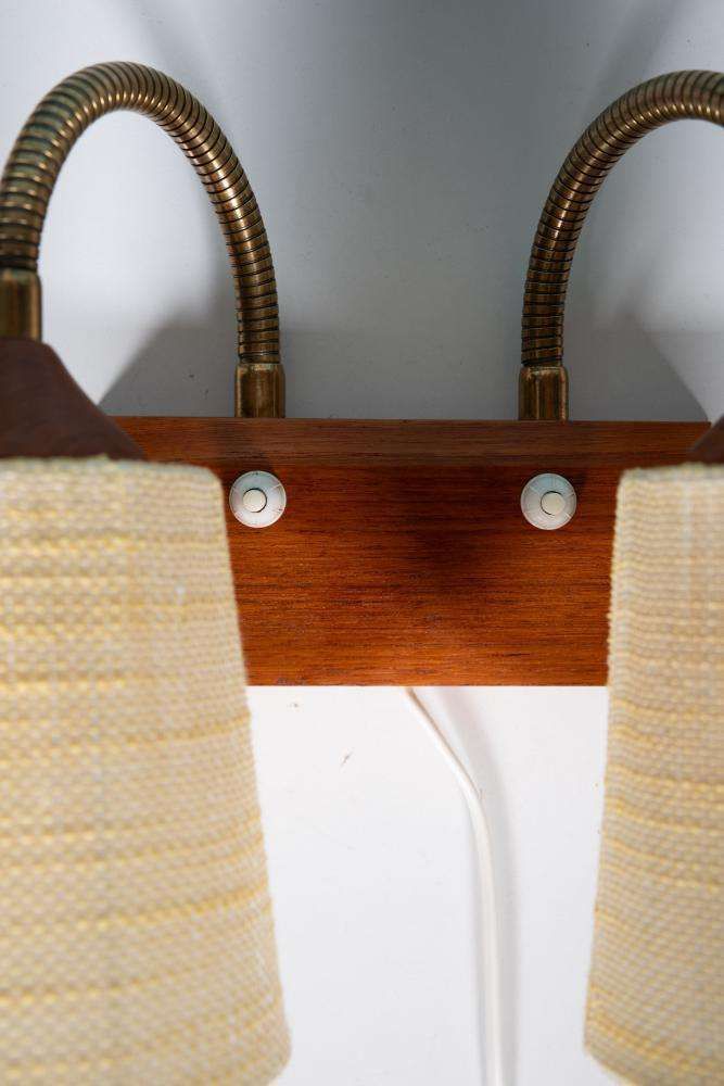 Vintage Teak Wall Lamp Bedside Wall Lamp Sweden 60s photo vintage