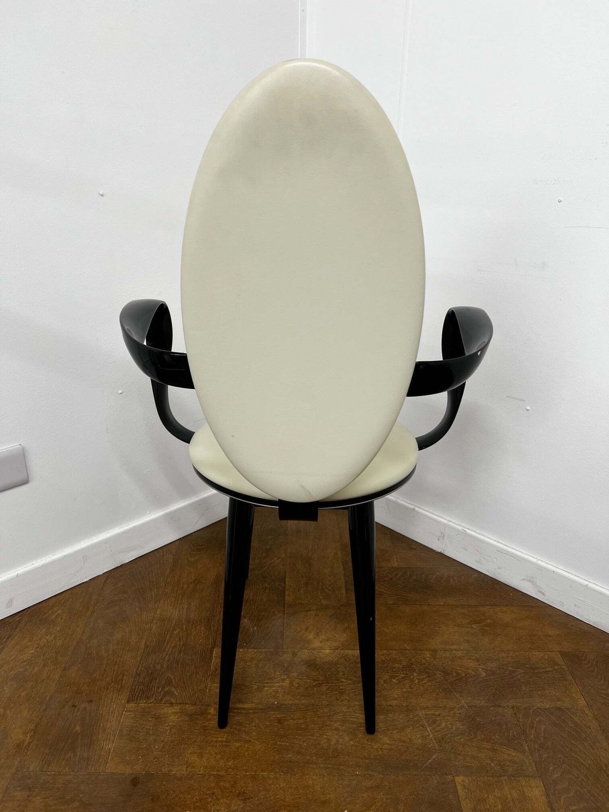 Designer Italian Reflex Bastide Cream Leather Chair Designed By Andree Putman (3 X Available) photo buy