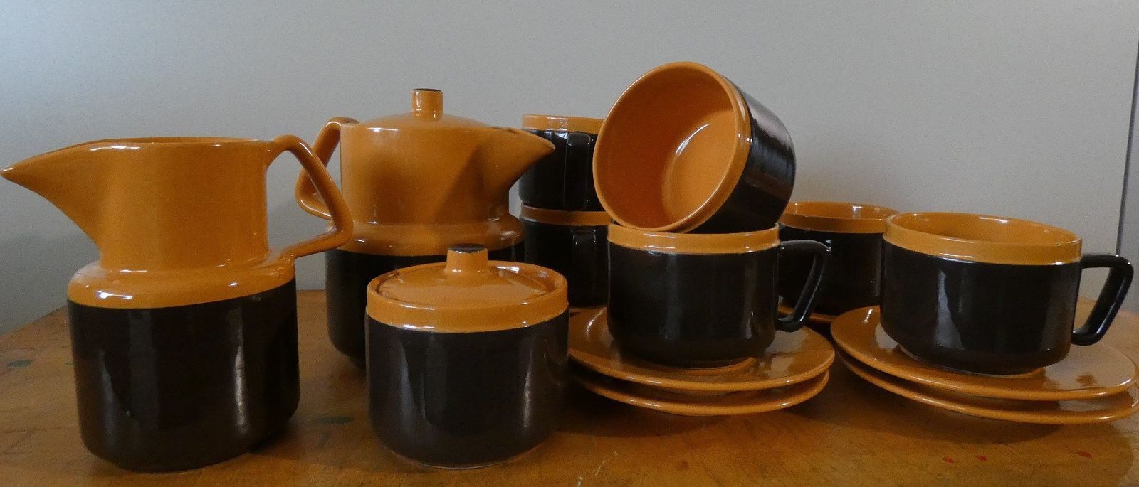 Tea Set By Settimo Rometti For Rometti Ceramiche, 1960s, Set Of 15 photo for sale