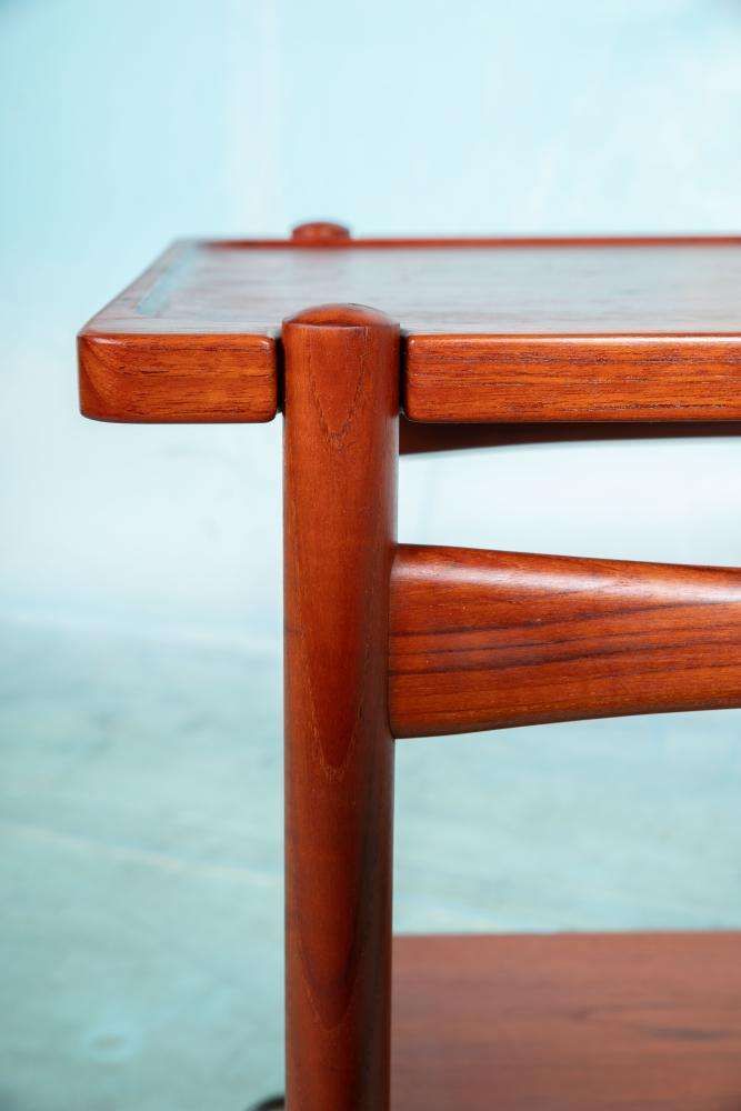 Furniture Vintage Teak Serving Trolley, Danish Design Bar Cart Wegner photo
