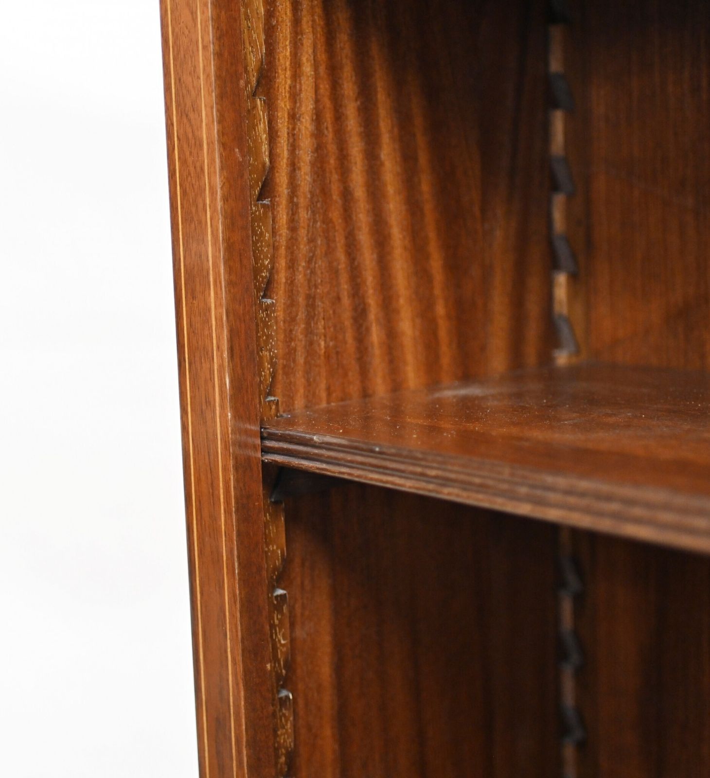 photo furniture Pair Mahogany Bookcases Open Front Sheraton Bespoke.