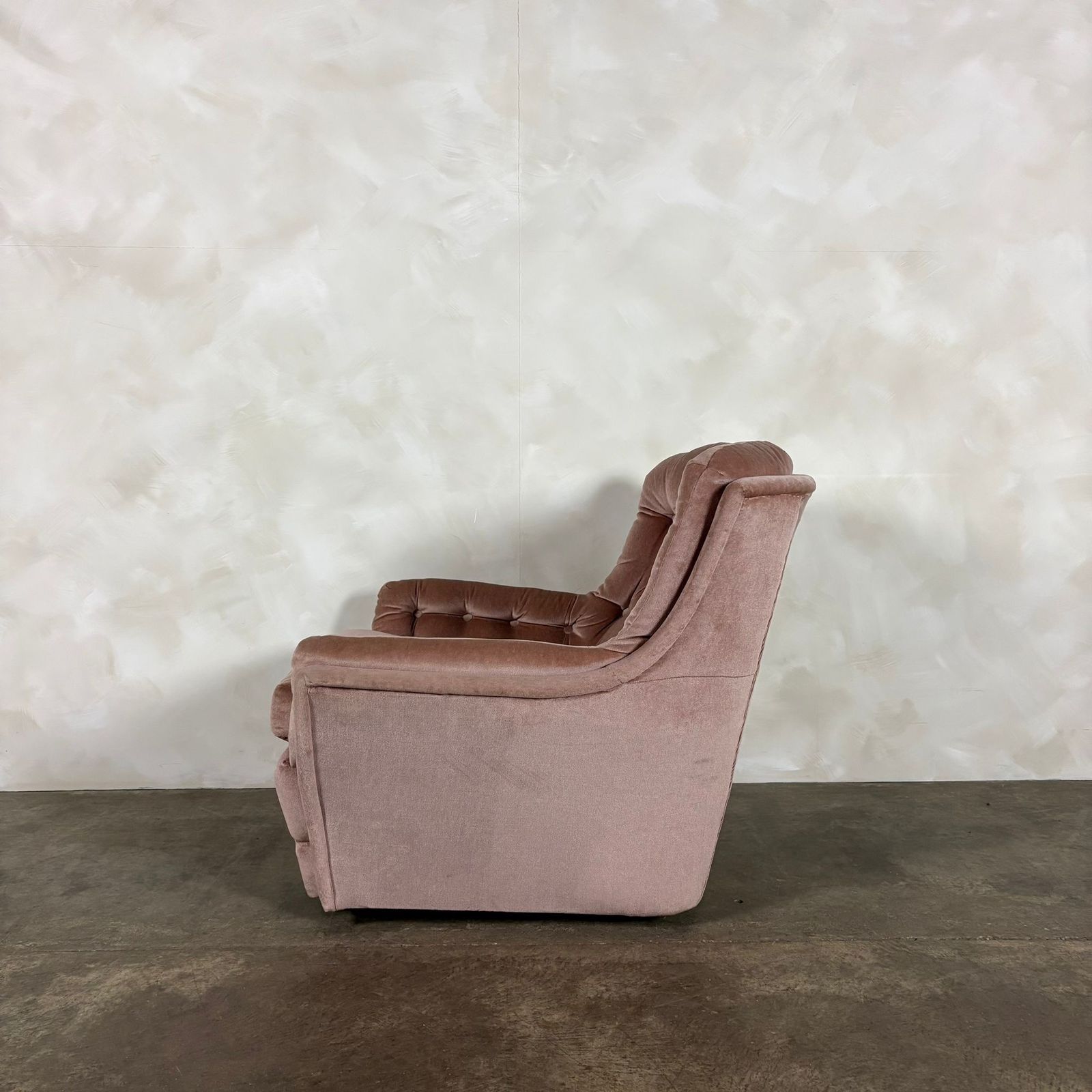 Mid Century Armchair Blush Pink Retro Mcm photo Furniture