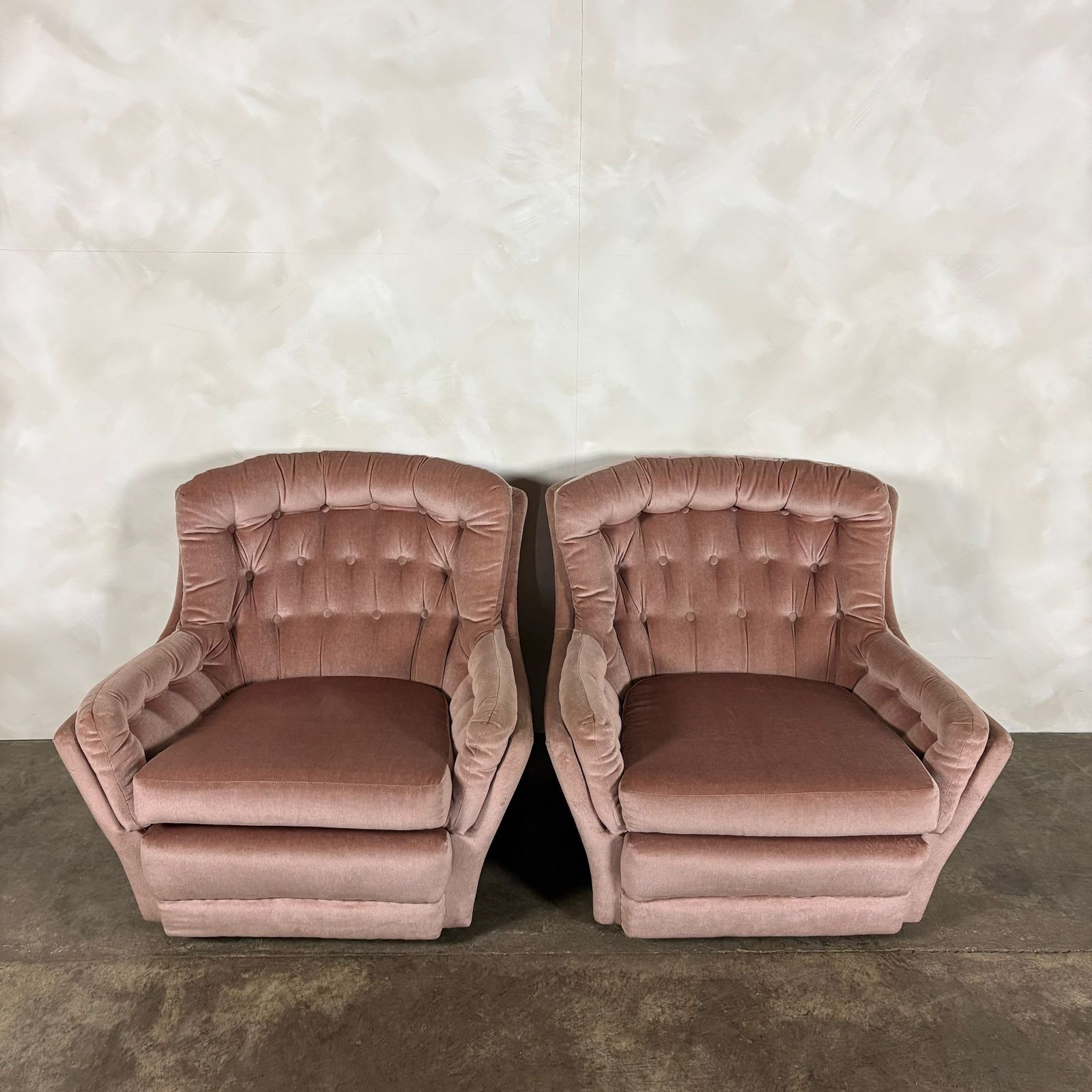 Mid Century Armchair Blush Pink Retro Mcm photo vinterior