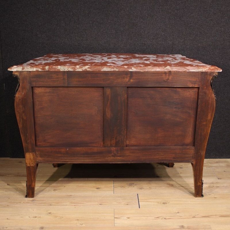 Lombard Inlaid Dresser In Louis XV Style With Marble Top photo vinterior