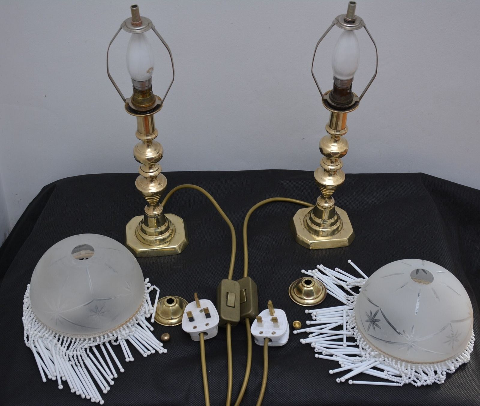 Pair Of Victorian Table Lamps In Brass. photo furniture