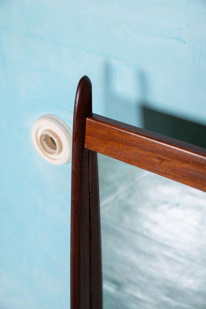 Scandinavian Teak Mirror From The Sixties photo furniture