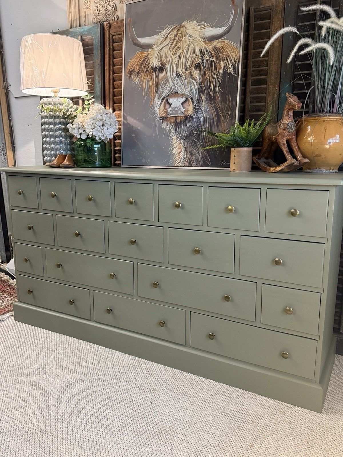 19 Drawer Merchant Chest, Chest Of Drawers, Sideboard Treron By Farrow & Ball photo 995.0