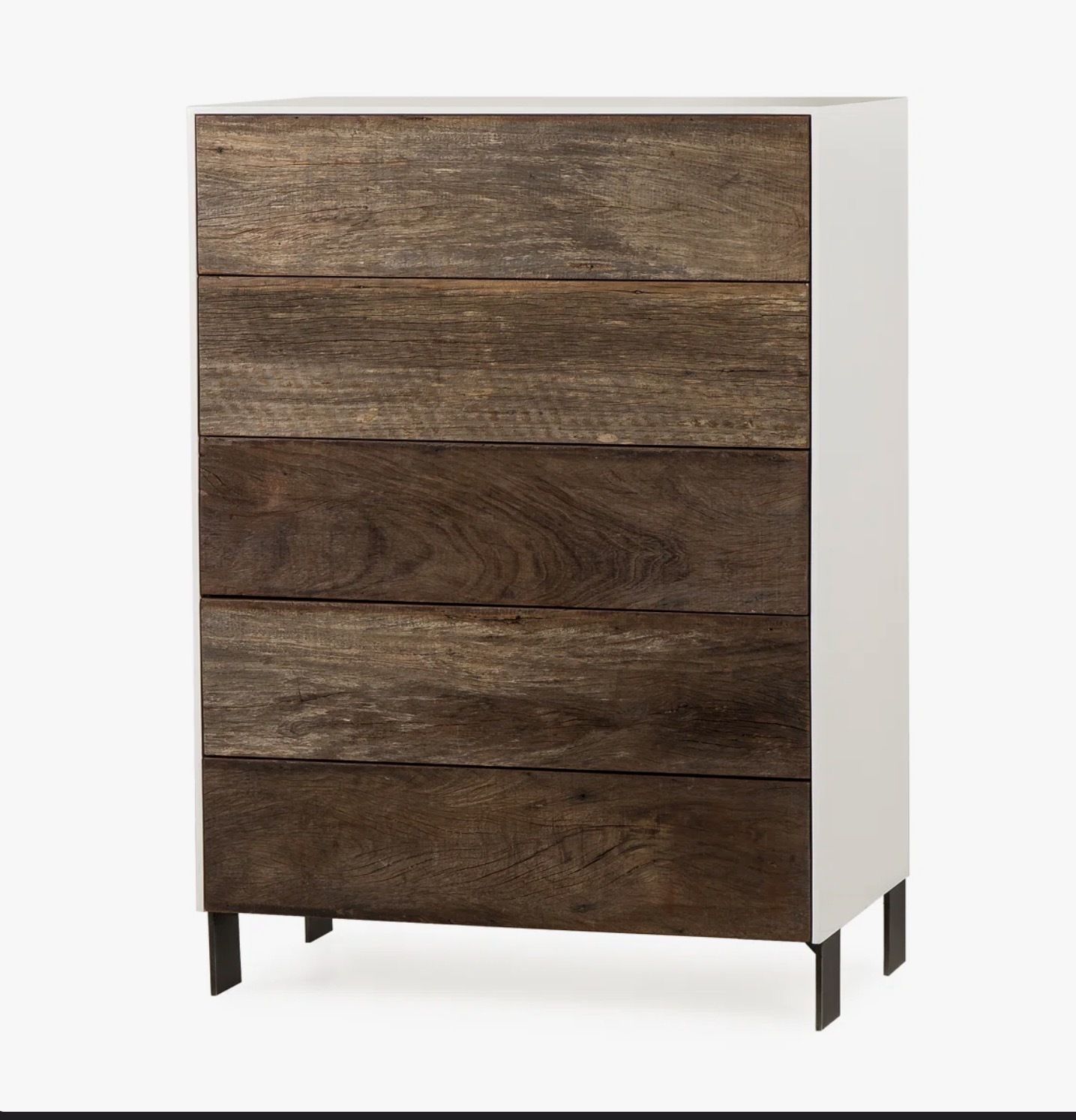 Thomas Bina – Peroba Wood 5 Drawer Chest   Designer Solid Wood (Sonder Living)