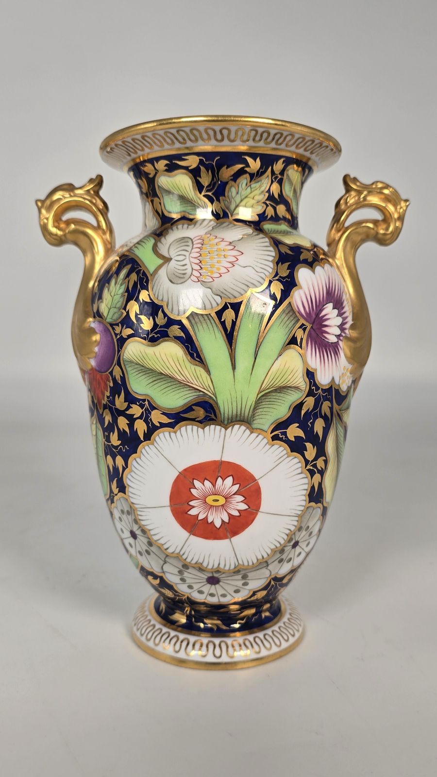 19th Century Hand Painted Spode China Vase Circa 1890, English