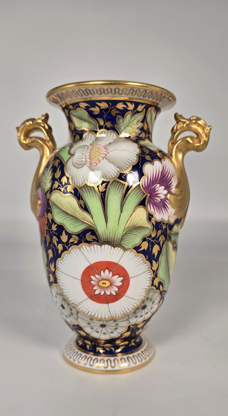 19th Century Hand Painted Spode China Vase Circa 1890, English photo 1230.0