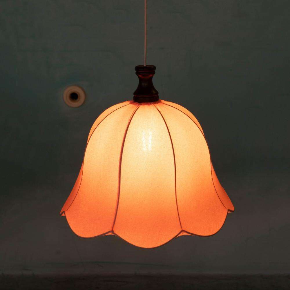 Vintage Scandinavian Tulip Pendant Lamp Pink
