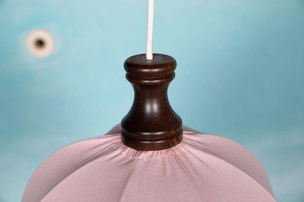 Vintage Scandinavian Tulip Pendant Lamp Pink photo Lighting