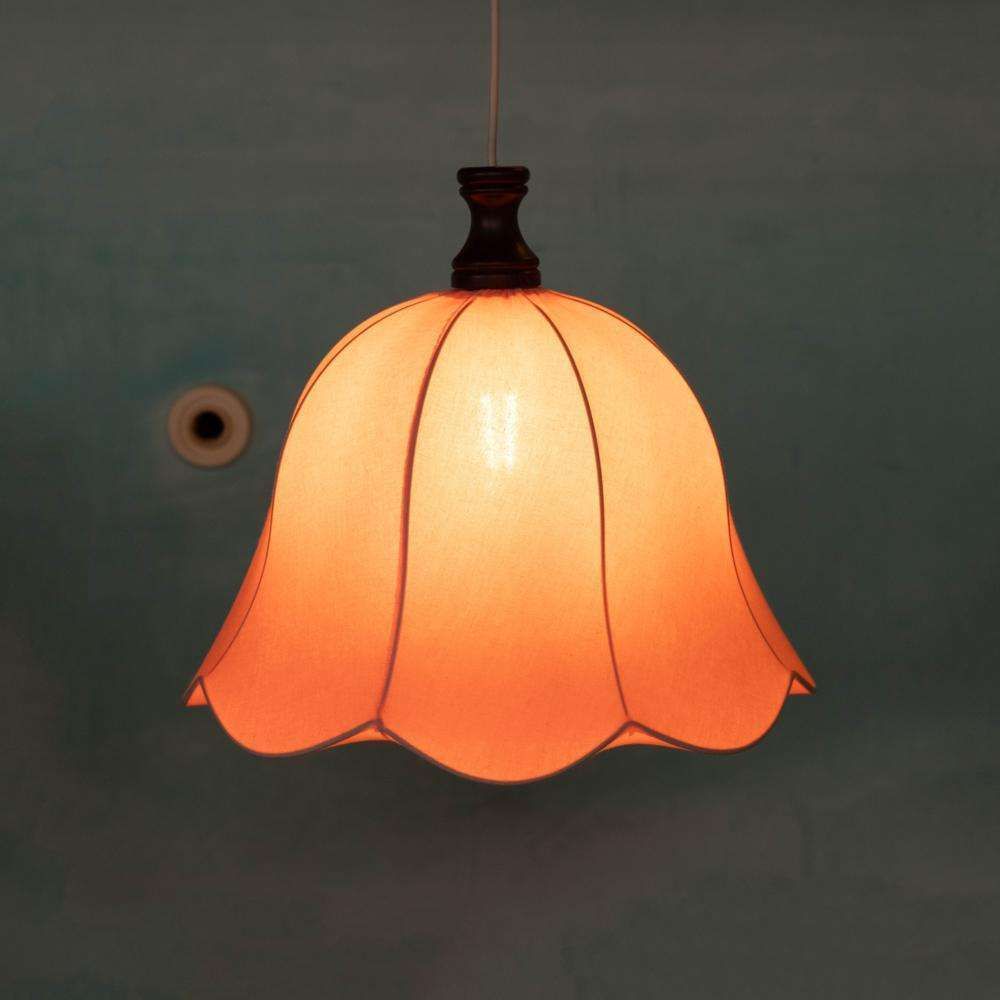 photo for sale Vintage Scandinavian Tulip Pendant Lamp Pink