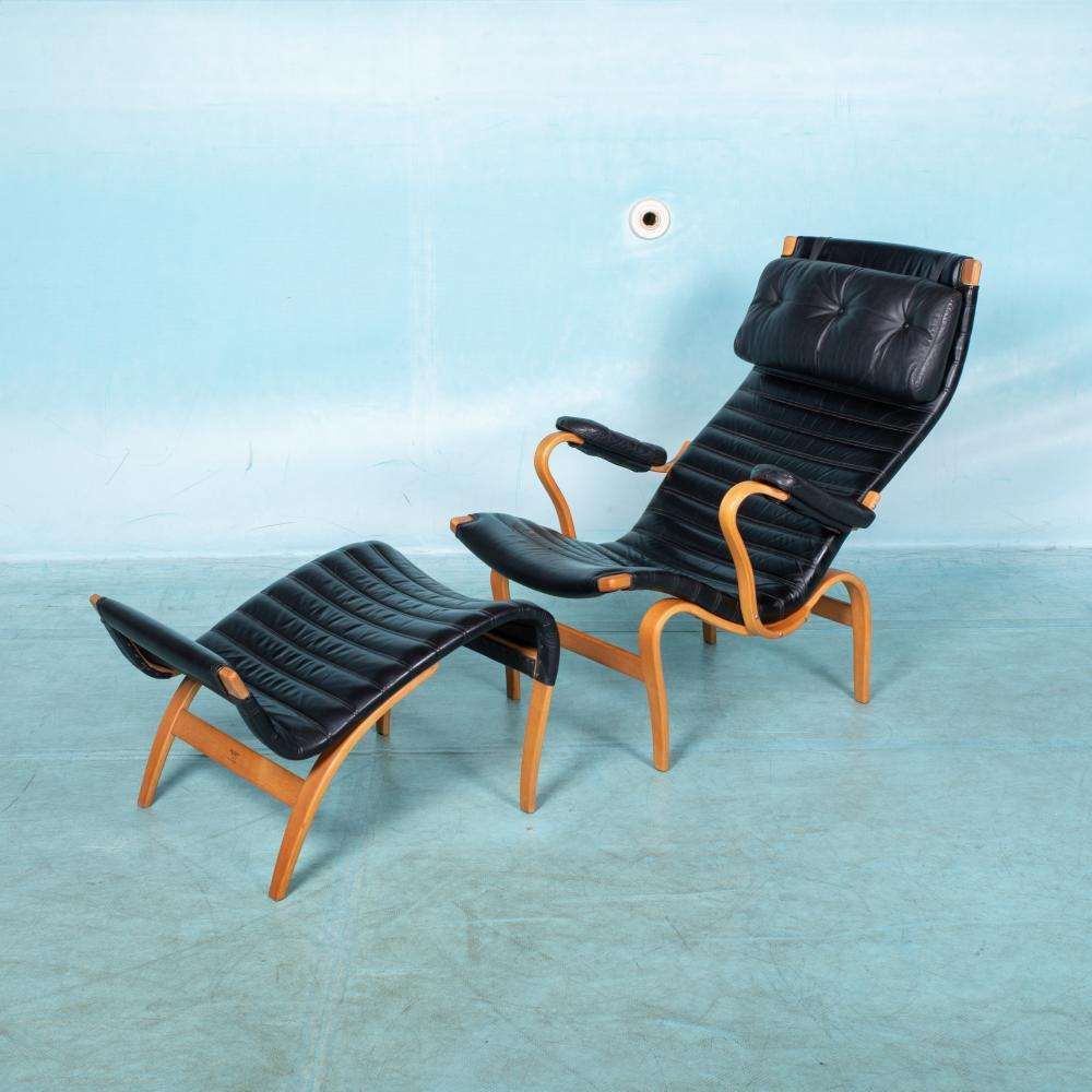 Design Lounge Fauteuil & Ottoman 70s Bruno Mathsson Pernilla photo vinterior
