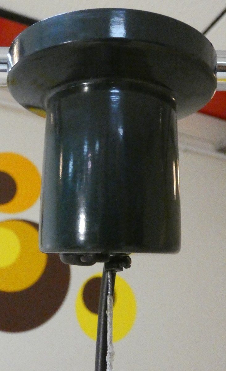 photo buy Vintage Painted Metal Pendant Lights From Fontana Arte, 1970s, Set Of 3