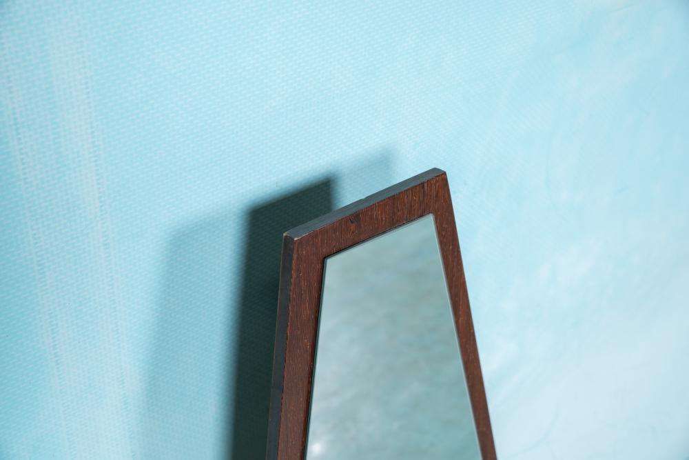 Hexacon Art Deco Spiegel Jaren 1950 Vintage Spiegel Wenge photo Woonaccessoires