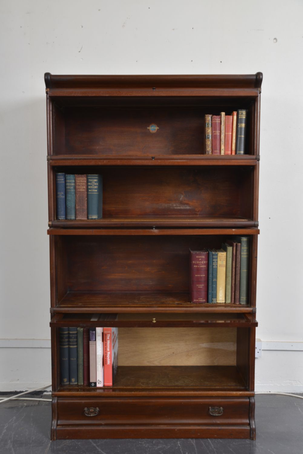 Set Of 4 Antique Mahogany Globe Wernicke Barristers Glazed Stacking Bookcase Cabinet Of Curiosities Uk photo 1500.0