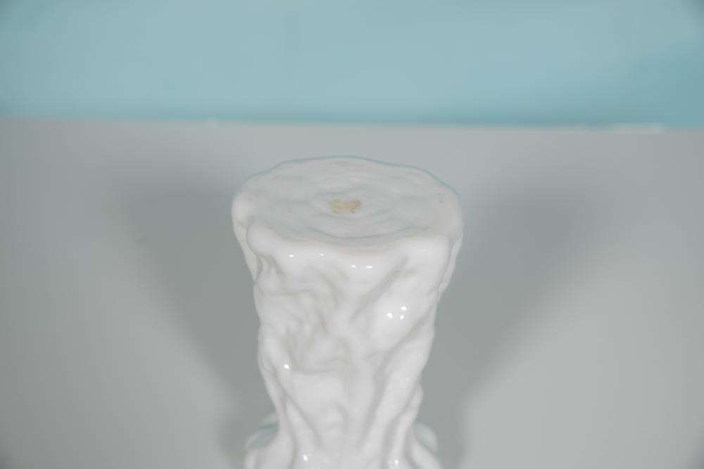 Ingrid Glass Hyacinth Glass, Milky White Pressed Glass Glacier Look photo for sale