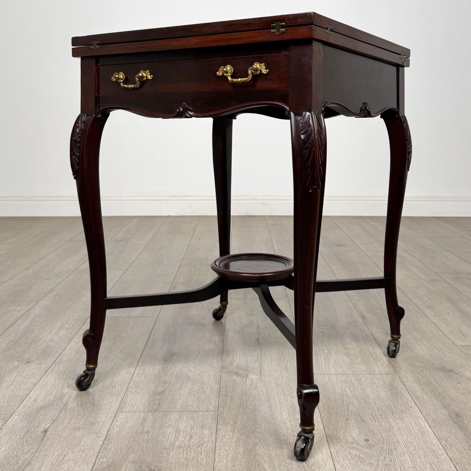 Antique 20th Century Envelope Card Table In Mahogany ( Af 5627 ) photo furniture