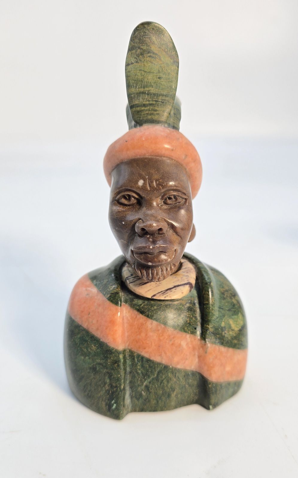 A Set Of Three African Carved Stone Portrait Busts Circa 1930 photo vinterior