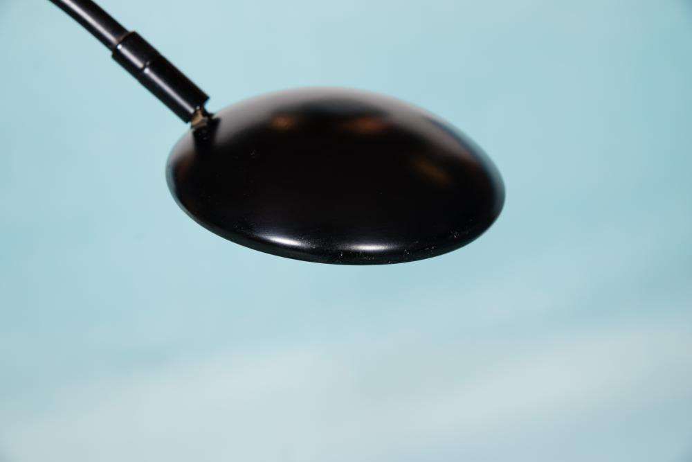 Space Age Arc Lamp Matte Black, Vintage Arc Lamp 70s photo Lighting