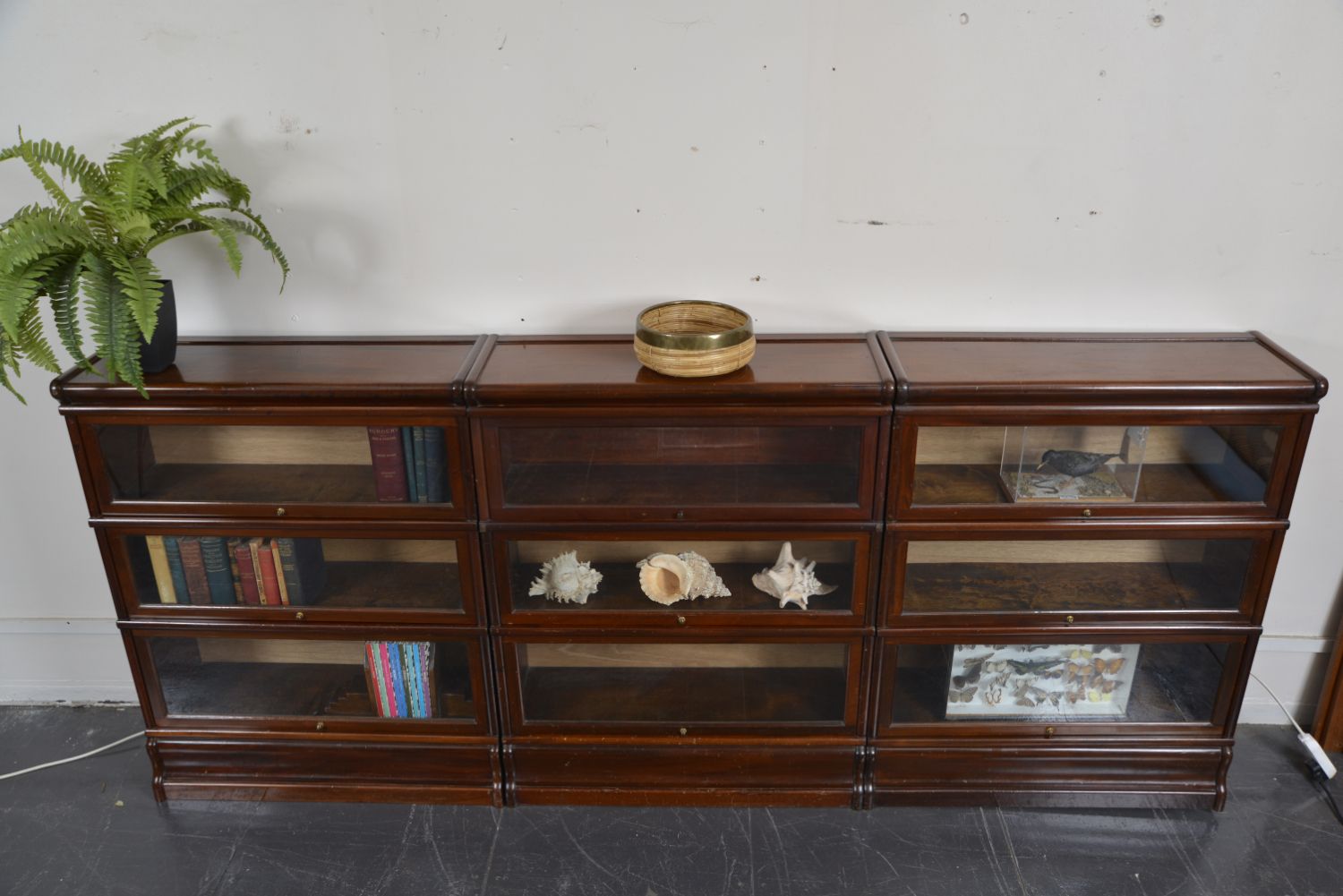Set Of 9 Antique Mahogany Globe Wernicke Barristers Glazed Stacking Bookcase Cabinet Of Curiosities Uk photo 3200.0