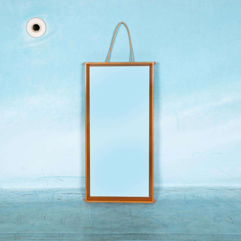 Japandi Houten Spiegel Scandinavisch Jaren 70, Minimalistische Spiegel photo furniture