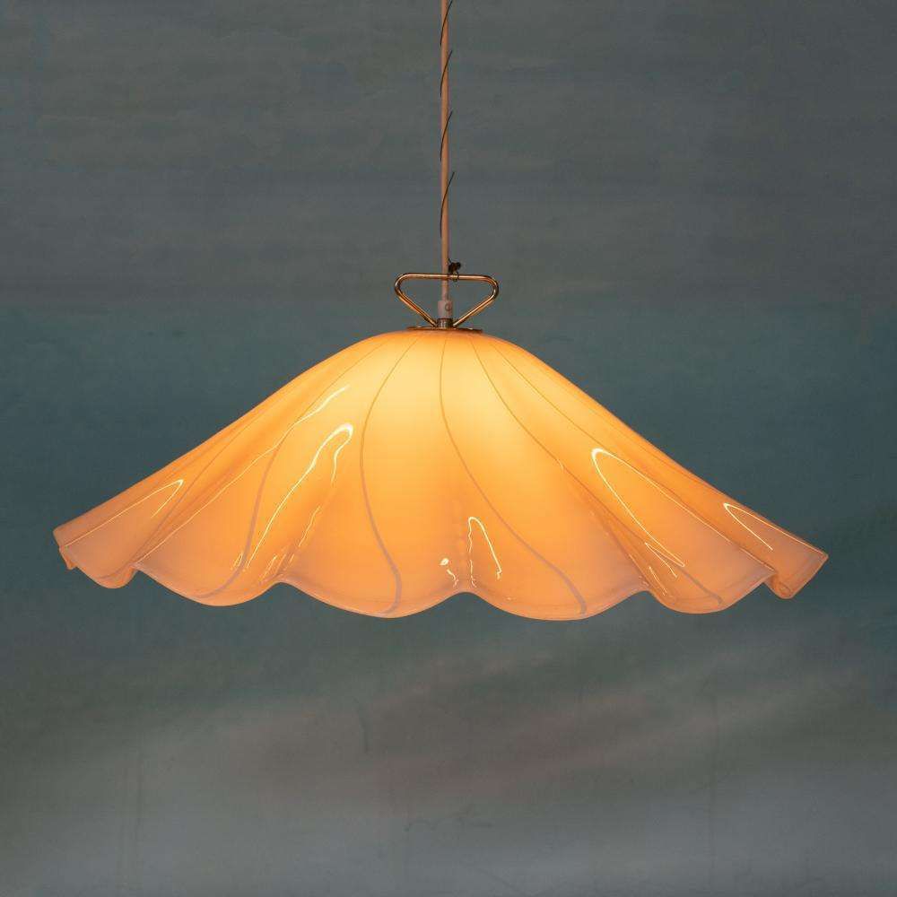 Vintage Glazen Hanglamp Kalmar Fazzoletto