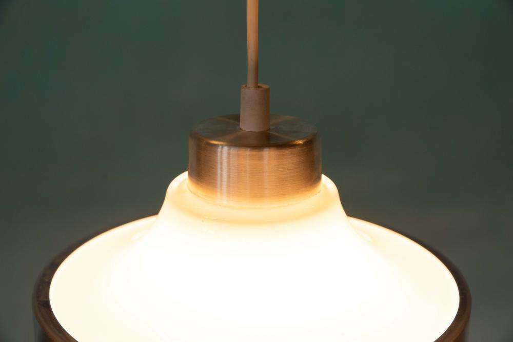 photo vinterior Vintage Design Glazen Hanglamp Ca. Jaren 1960, Zweedse Hanglamp