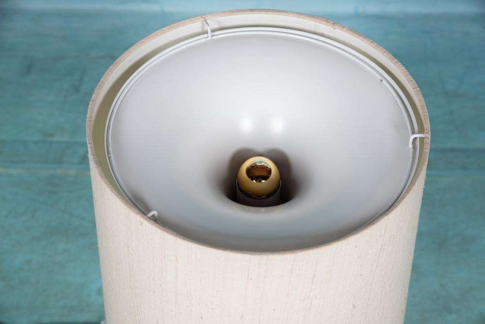 Vintage 70s Table Lamp, Minimalist Japandi Desk Light photo 340.0