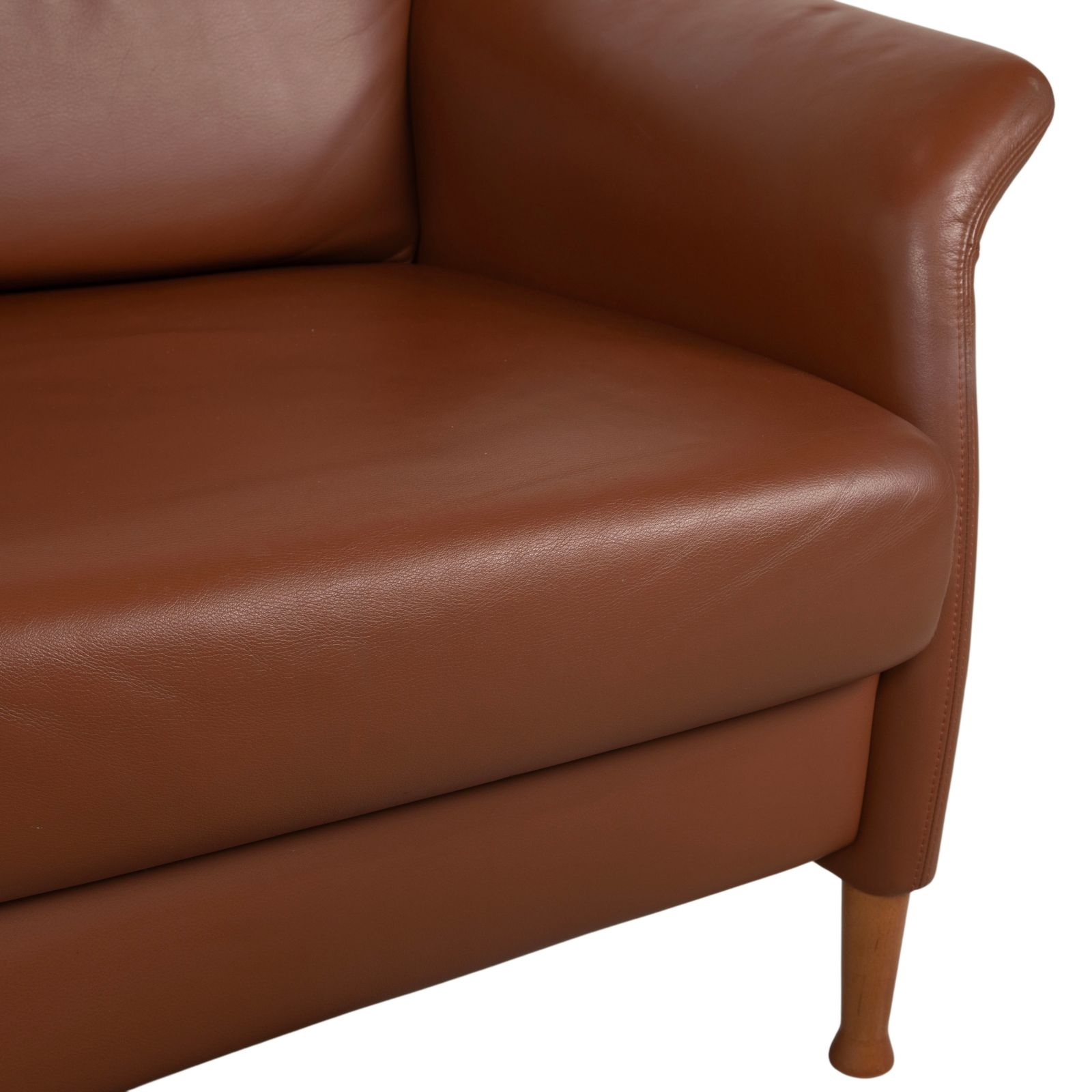 Fauteuil Walter Knoll, cuir, rouge-brun, cognac, terracotta photo Mobilier