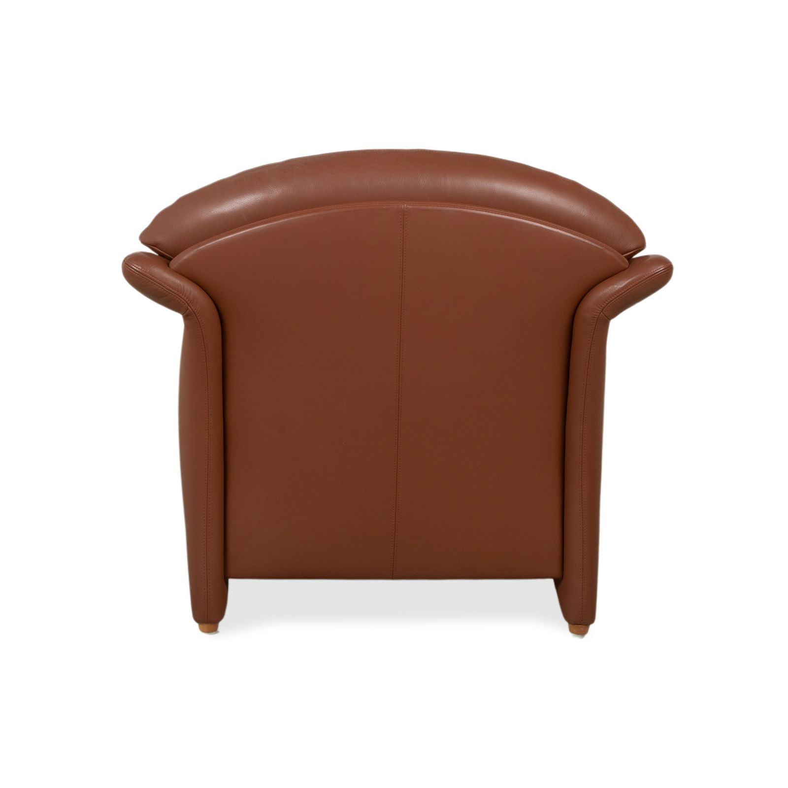 Mobilier Fauteuil Walter Knoll, cuir, rouge-brun, cognac, terracotta photo