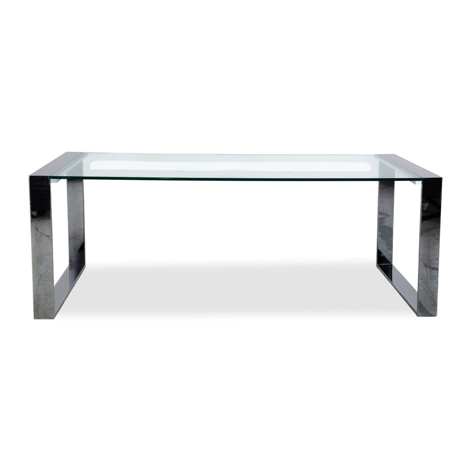 Table à manger Orsenigo Ring en verre argenté photo vintage