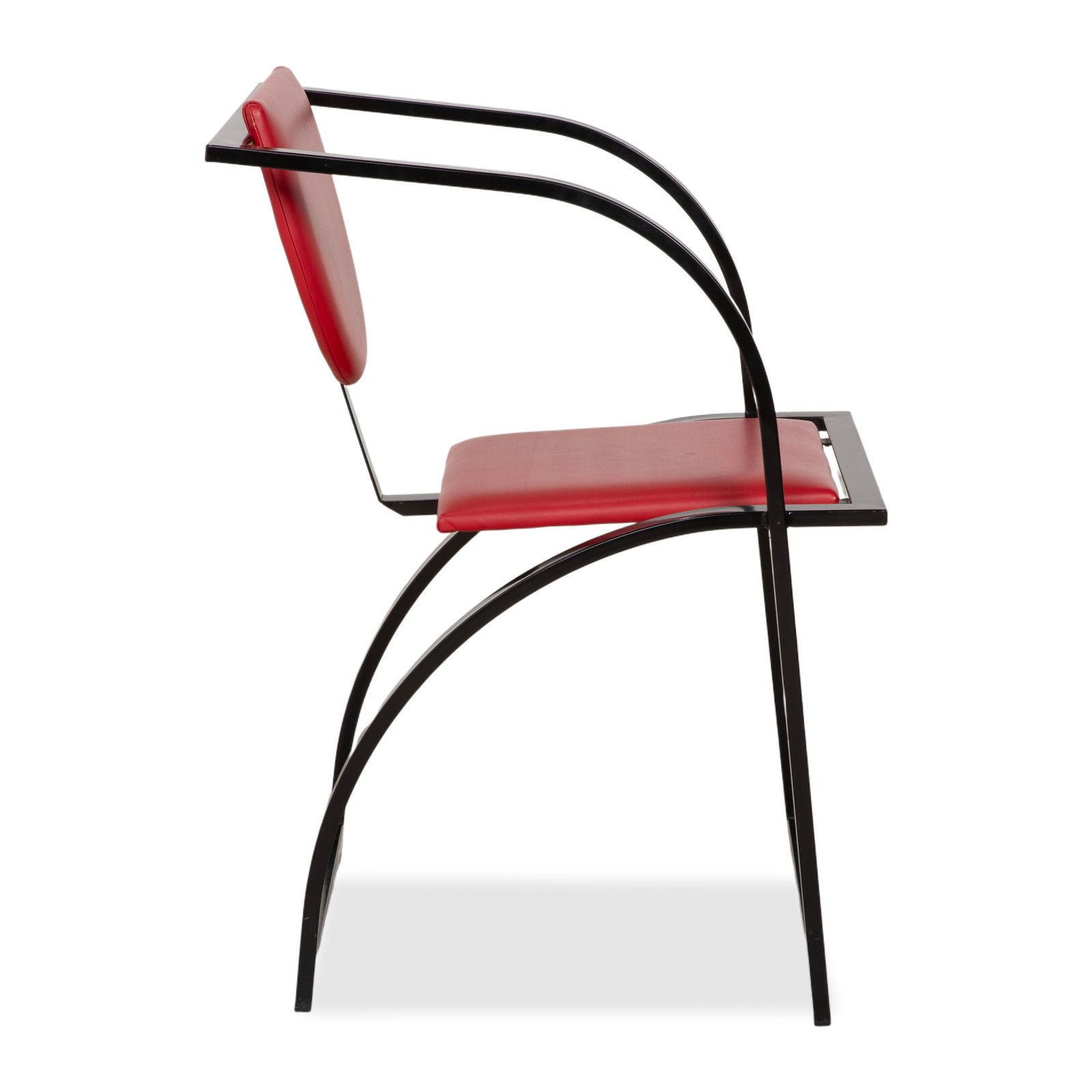 Fauteuil KFF Cosinus en cuir rouge photo vintage
