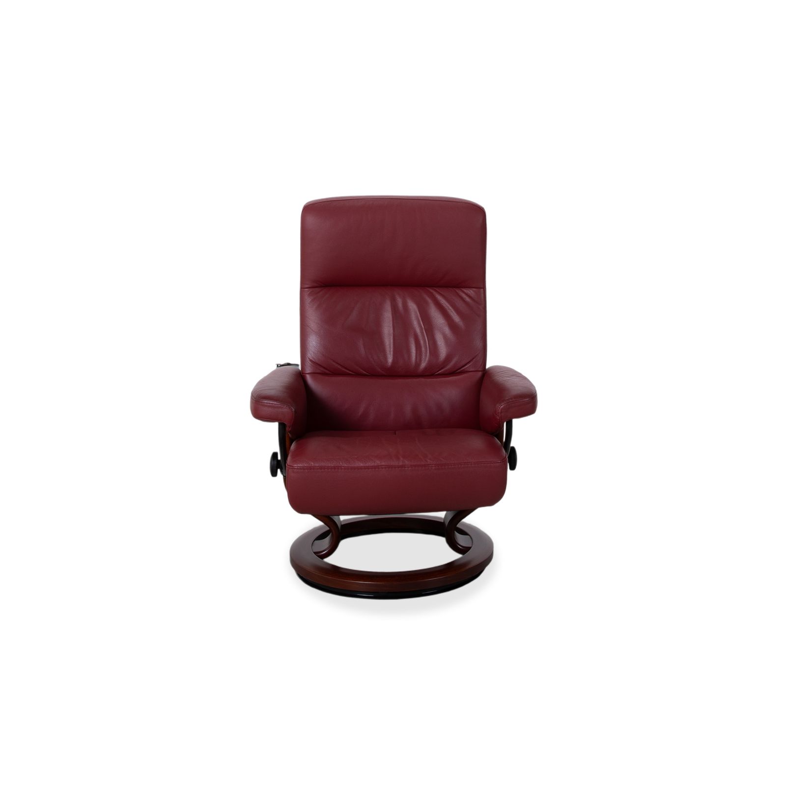 Mobilier Fauteuil relax Stressless Atlantic en cuir véritable rouge avec repose-pieds, fonction inclinable photo