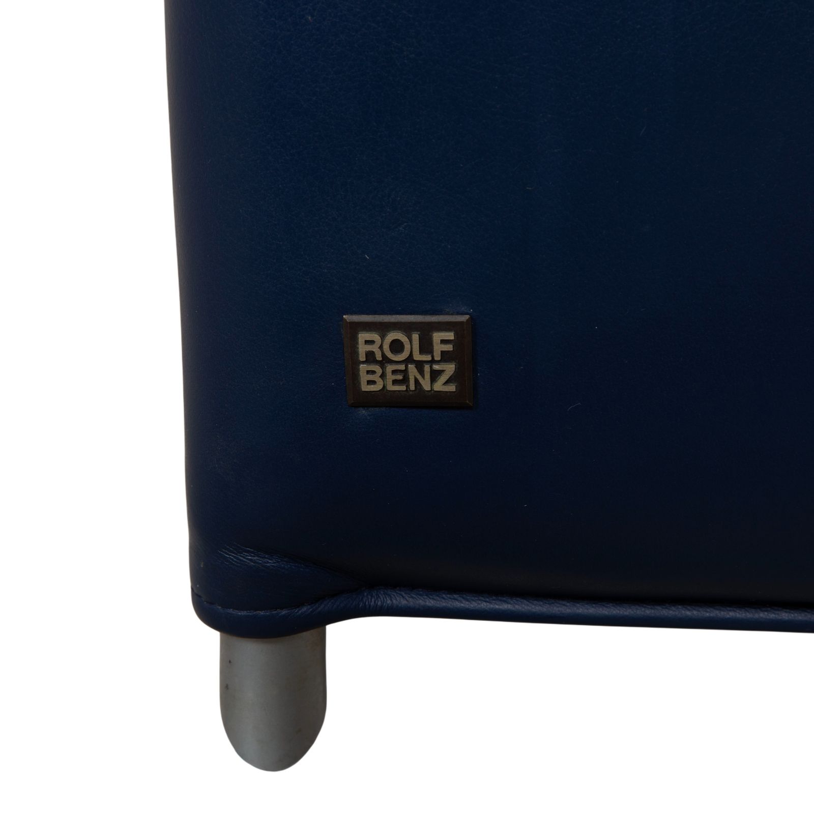photo furniture Set Of 4 Rolf Benz 7400 Chairs, Leather Cantilever Chairs, Dark Blue